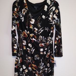 Black Floral Sheath Dress
